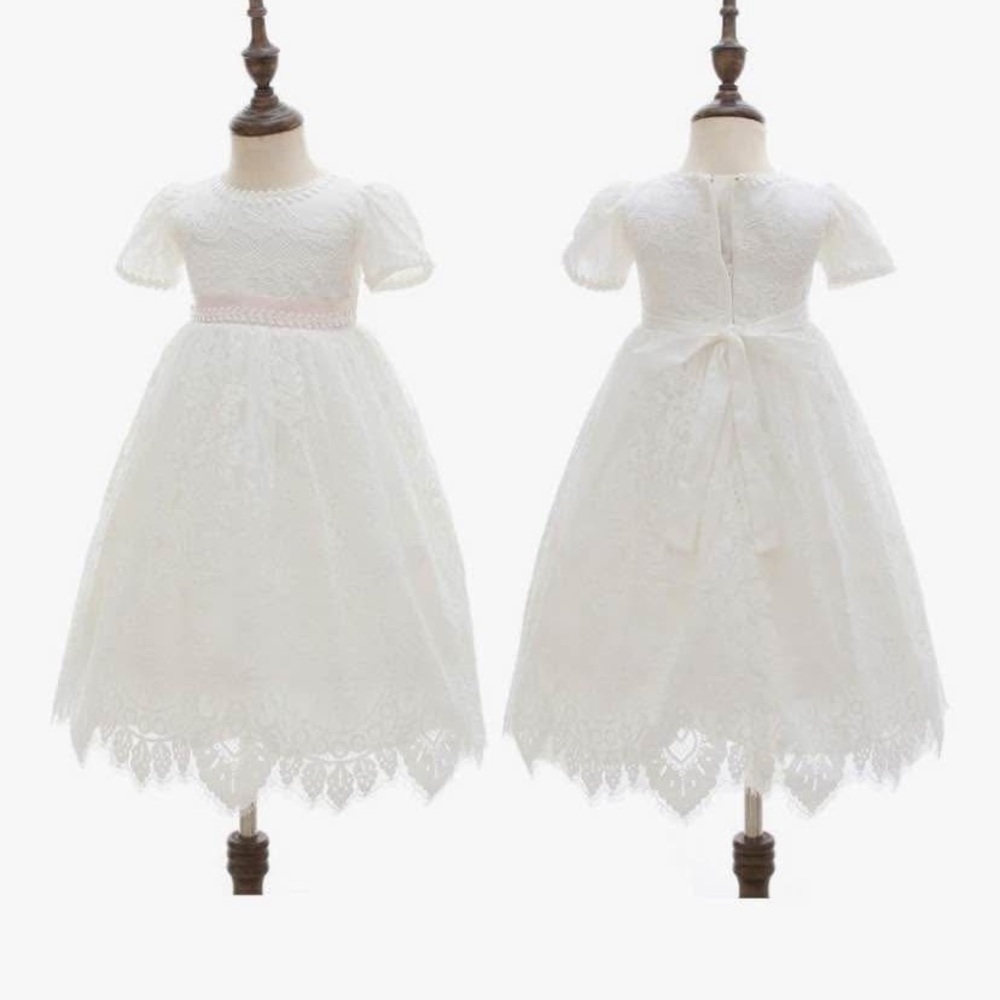 Elegant White Lace Dress